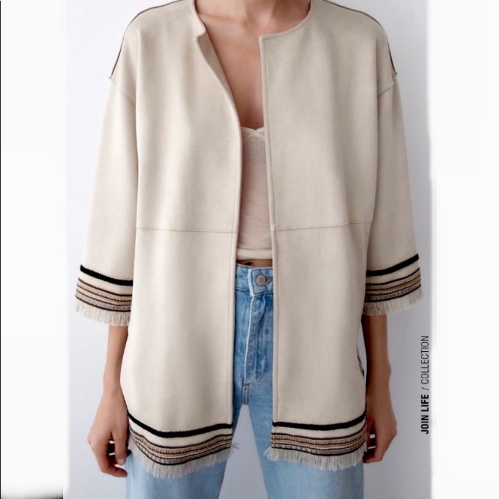 ZARA FAUX SUEDE JACKET